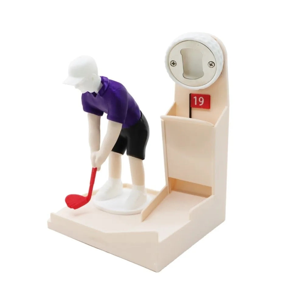 Golf Bottle Opener 3D Figurine with Scoreboard & Cap Launcher