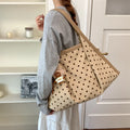 Retro Polka-Dot Tote Bag – Large Women's Shoulder Bag | Nixie Women's Tote Bag Nixie khaki
