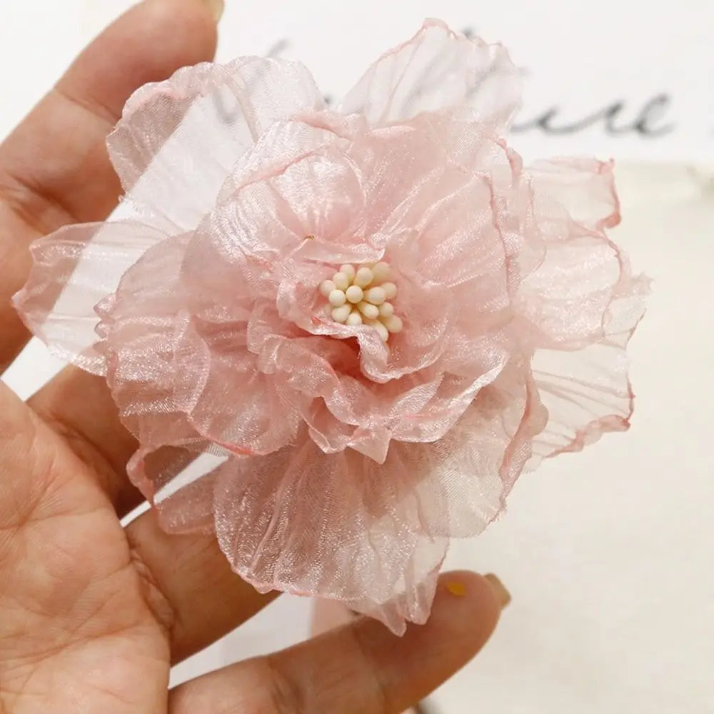Organza Fabric Flower 75mm – Wedding & DIY Accessories Fabric Flower Applique Nixie