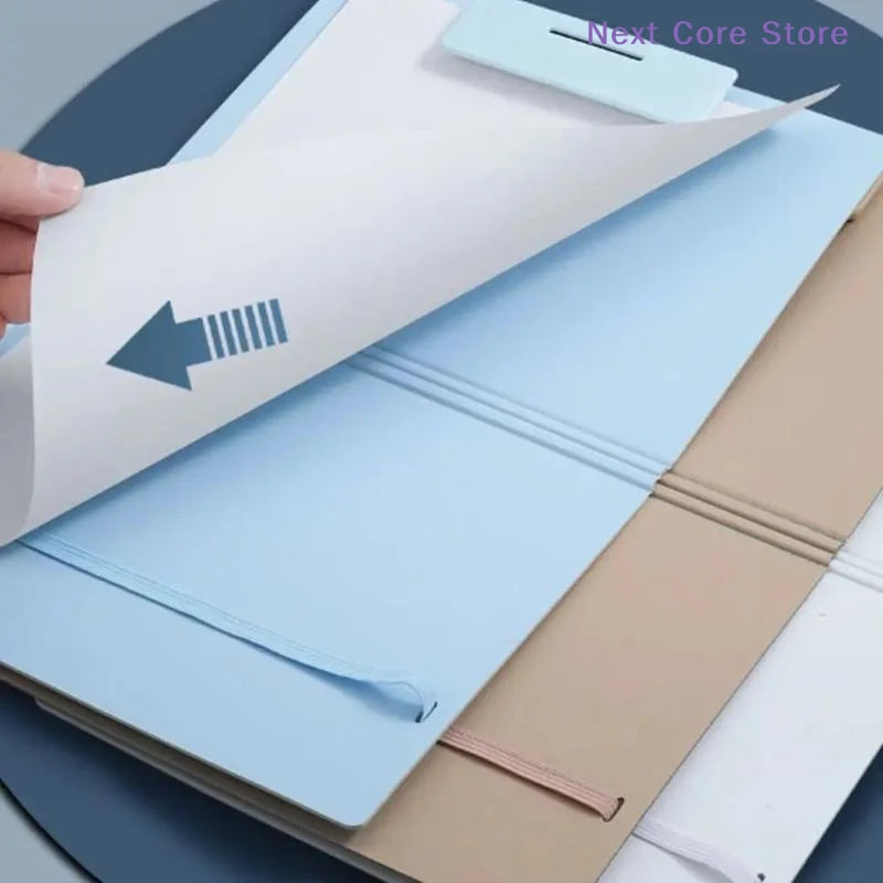 Foldable A4 to A5 PP Plastic File Folder with Elastic Buckle File Folder Nixie