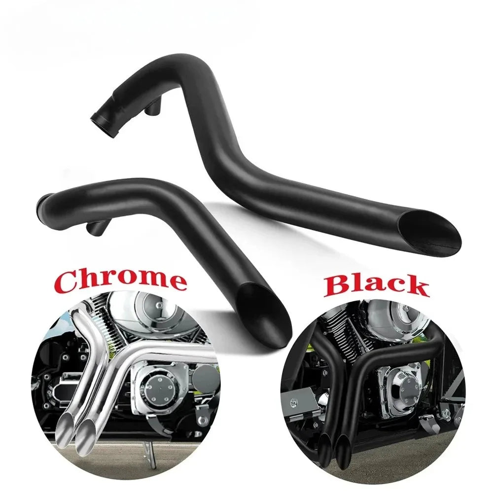 2-Inch Drag Pipe Exhaust Kit for Sportster Softail Dyna Touring Motorcycle Exhaust Kit Nixie