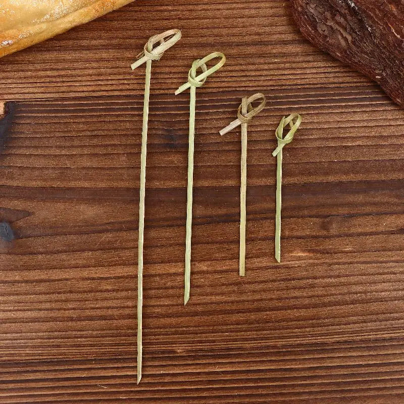 Bamboo Knot Skewers 100/200-Pack – BBQ & Cocktail Picks Bamboo Cocktail Skewers Nixie
