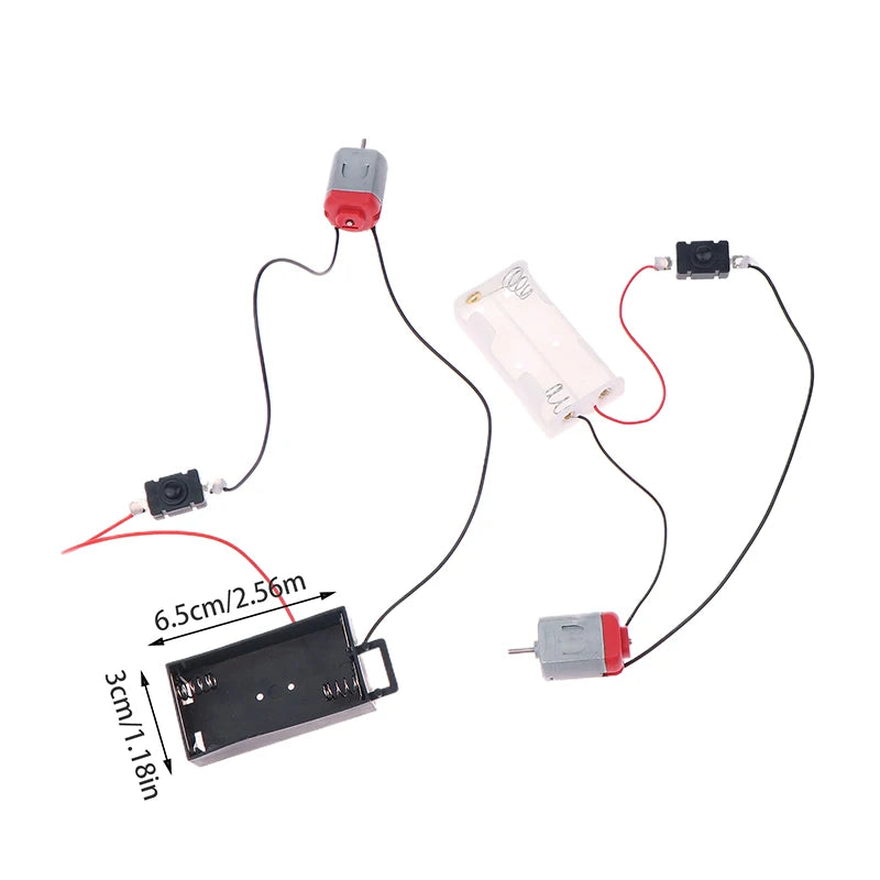 130 Motor Kit with Battery Case & Switch – 16500 RPM DIY DIY Motor Kit Nixie