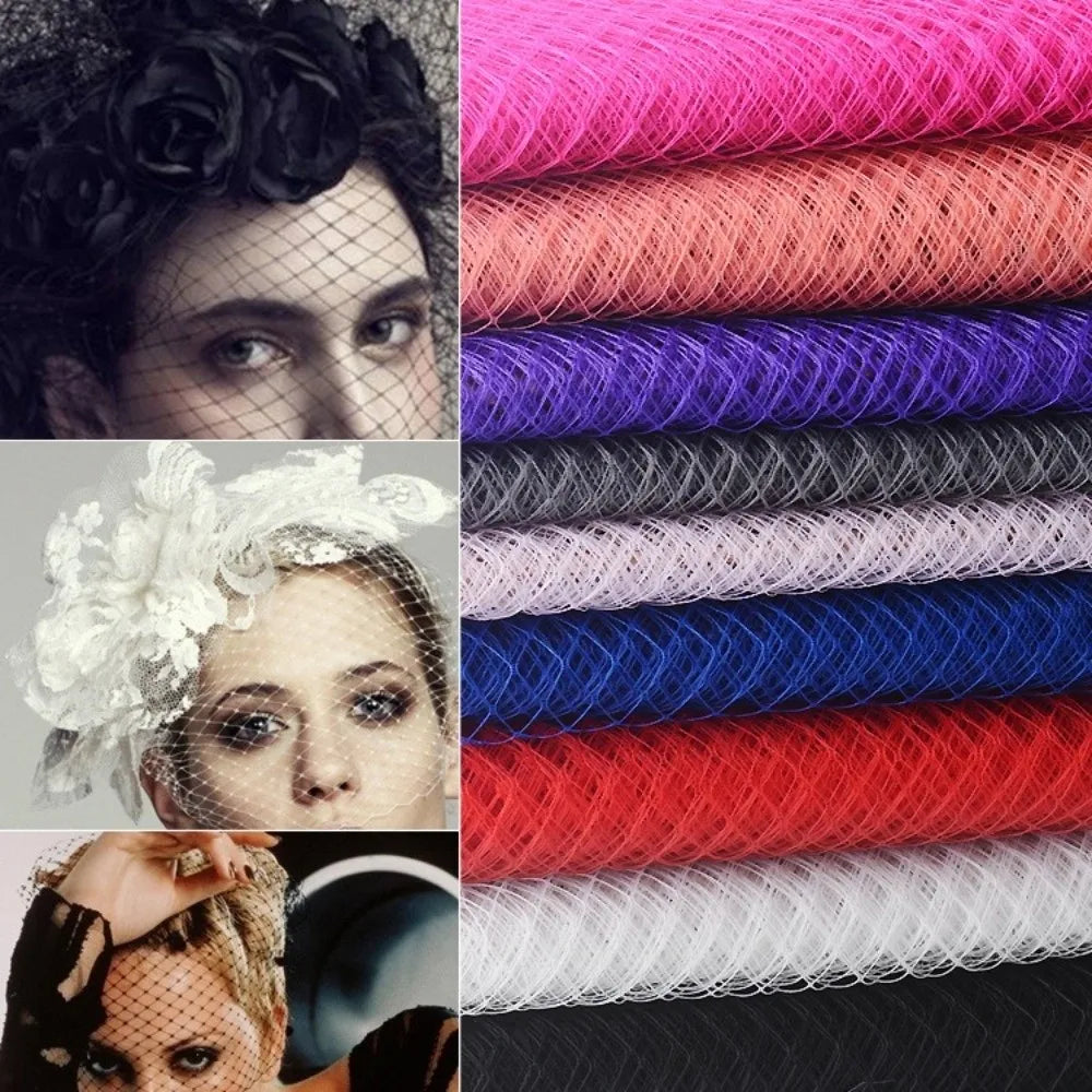 Mesh Ribbon Veil 25cm – DIY Fascinator Hat Tulle Netting Veil Netting Fabric Nixie