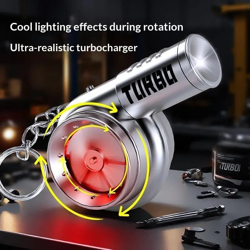 Spinning Turbo Keychain with LED Light & Sound | Novelty Gift Novelty Keychain Nixie