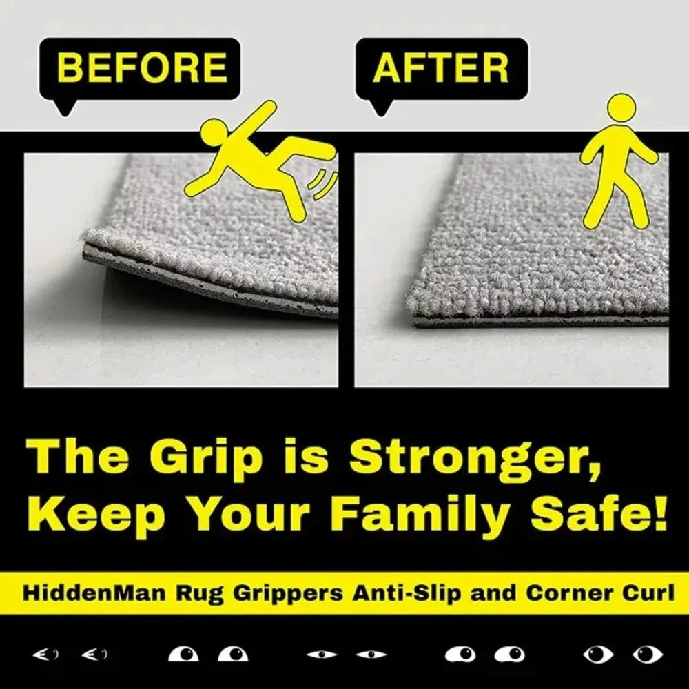 Non-Slip Reusable Carpet Tape – Anti-Curl Grip Stoppers Carpet Grip Tape Nixie