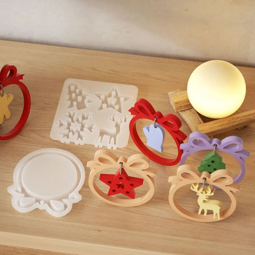 Christmas Silicone Mold – Elk, Snowflake & Tree Resin Mould Silicone Craft Mold Nixie