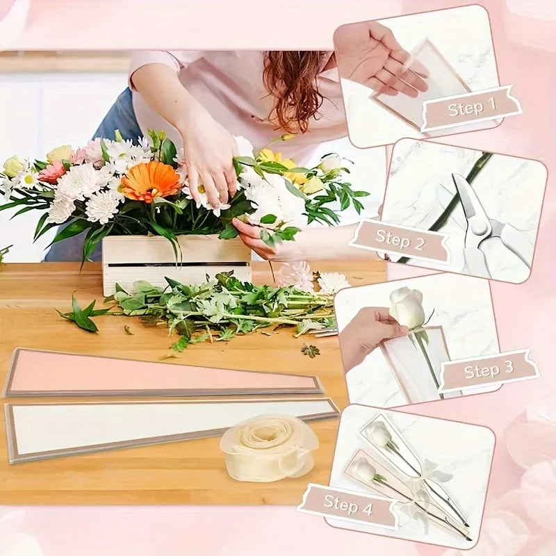 50pcs Transparent Rose Flower Packaging Bags – Single Stem Wrap Floral Packaging Bags Nixie