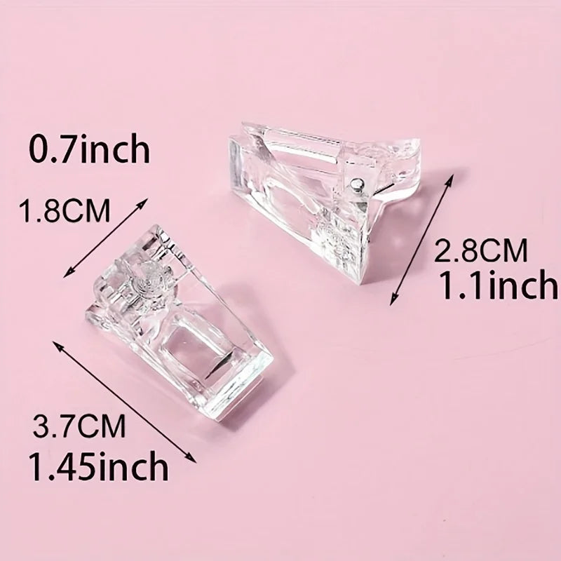 10Pcs Gel Nail Extension Builder Clamps Manicure Tool Set Nail Art Tool Set Nixie