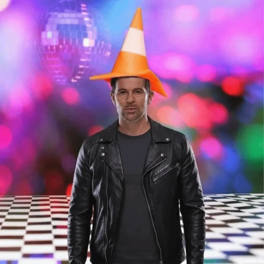 Foldable Traffic Cone Hat – Novelty Party & Halloween Costume Novelty Costume Hat Nixie