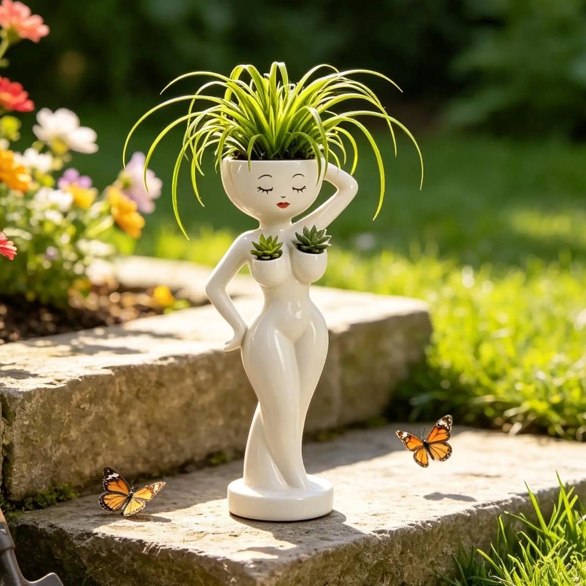 Funny Female Body Resin Planter | Mini Succulent Cactus Pot Novelty Resin Planter Nixie