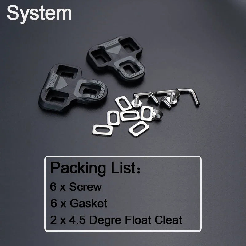 Road Cycling Cleats 4.5° Float Self-Locking LOOK KEO Compatible Cycling Pedal Cleats Nixie