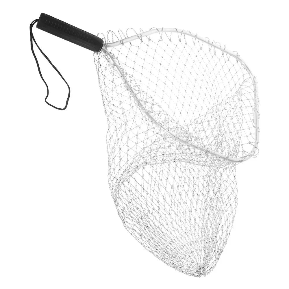Anti-Hook Fishing Landing Net | 30cm Alloy Frame, Deep Mesh