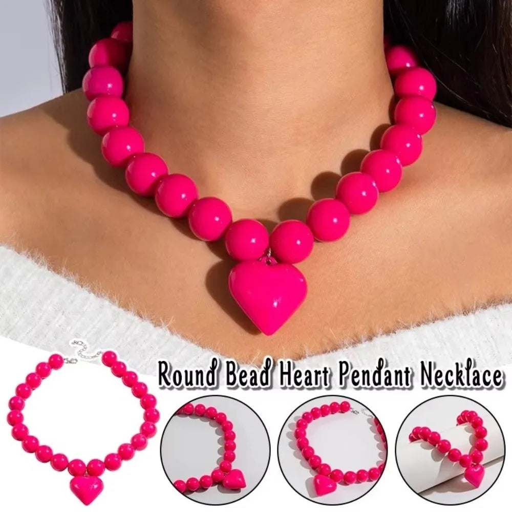 Bold Heart Pendant Necklace – Adjustable Women's Fashion Jewelry