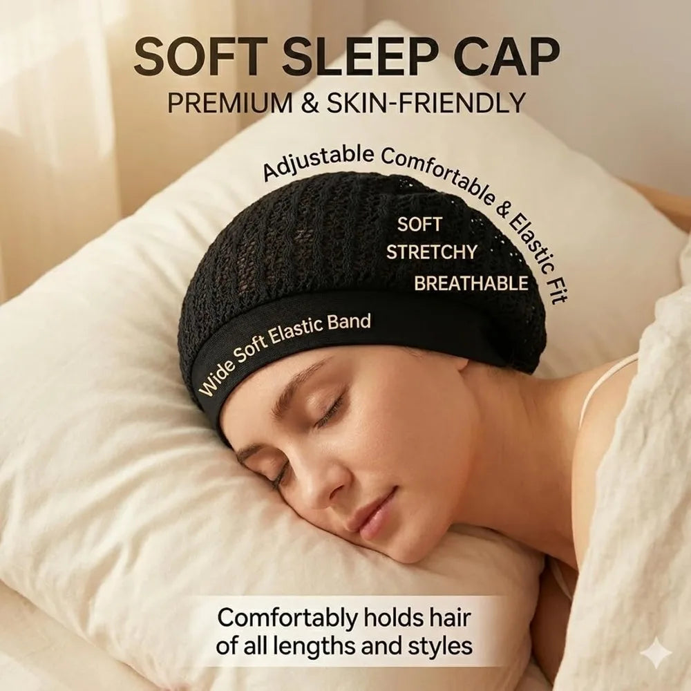 Nixie Mesh Hair Net – Stretchy Sleep Bonnet for Silk Press Sleep Hair Bonnet Nixie