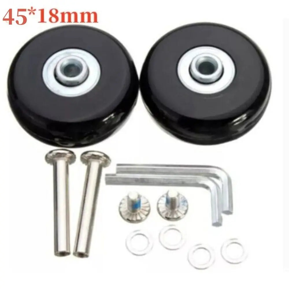 Luggage Wheel Replacement Kit – Silent 57-59mm Casters & Axles Luggage Repair Kit Nixie 45mm-18mm-2pcs