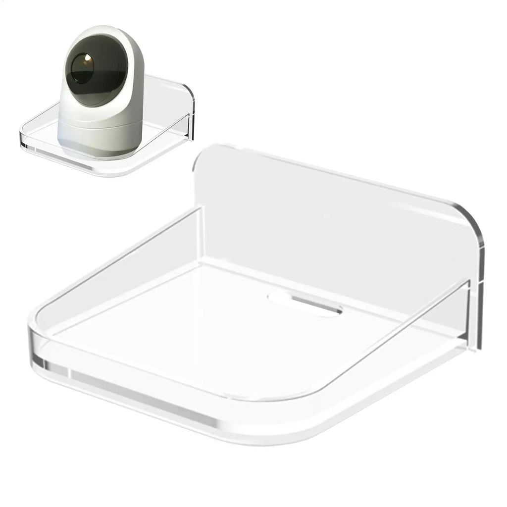 No-Drill Acrylic Wall Shelf & Security Camera Bracket