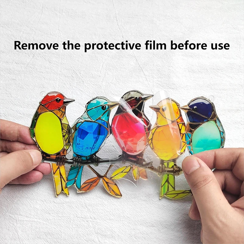 Colorful Acrylic Bird Pendant – Car & Garden Decoration Hanging Ornament Nixie A