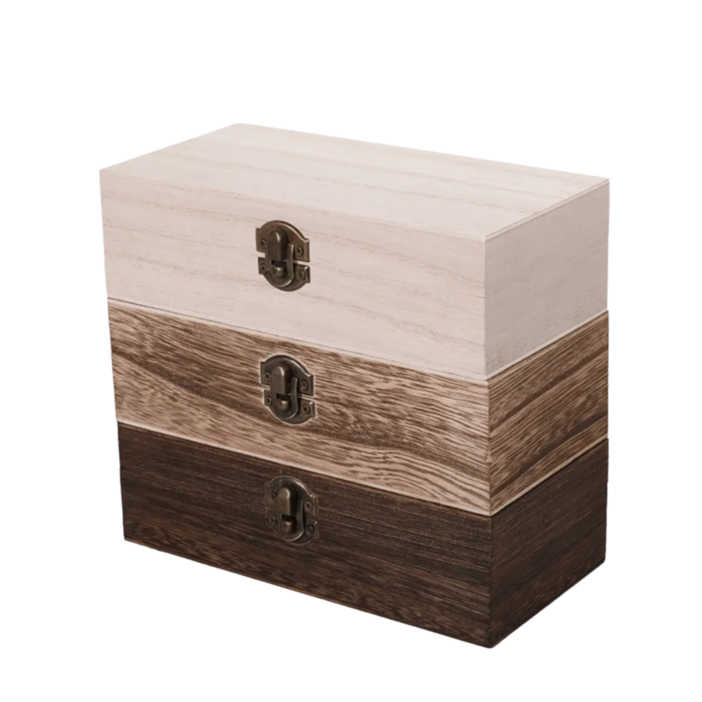 Vintage Wooden Flip Lid Storage Box – Jewelry & Gift Organizer Wooden Storage Box Nixie