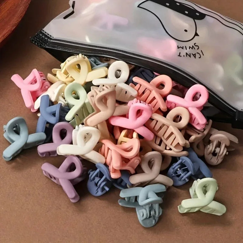 20-Piece Matte Hollow Hair Claw Clips – Candy Color Barrettes Hair Claw Clips Nixie
