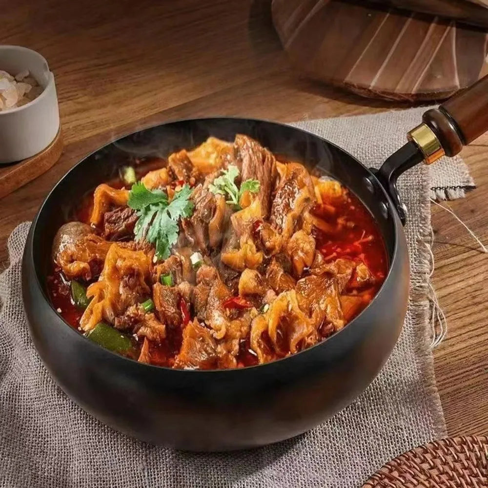 9.5" Carbon Steel Nonstick Wok Pan – Gas & Induction Carbon Steel Wok Nixie