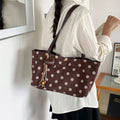 Nixie Polka Dot Shoulder Bag – Korean Style Women's Tote Women's Shoulder Bag Nixie Coffee