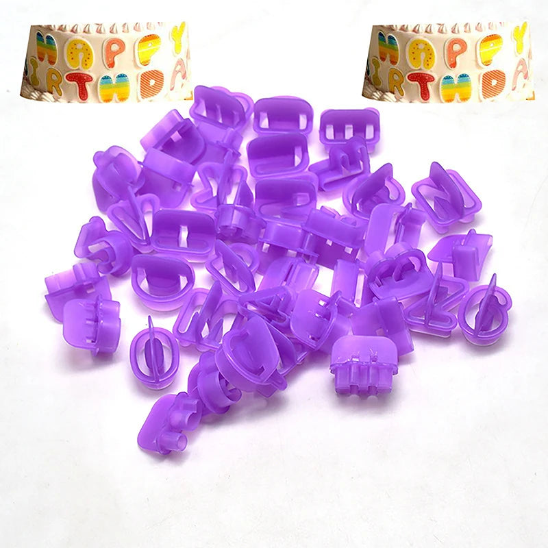 40pcs Alphabet & Number Cookie Cutters Fondant Cake Mold Set Cookie Cutter Set Nixie