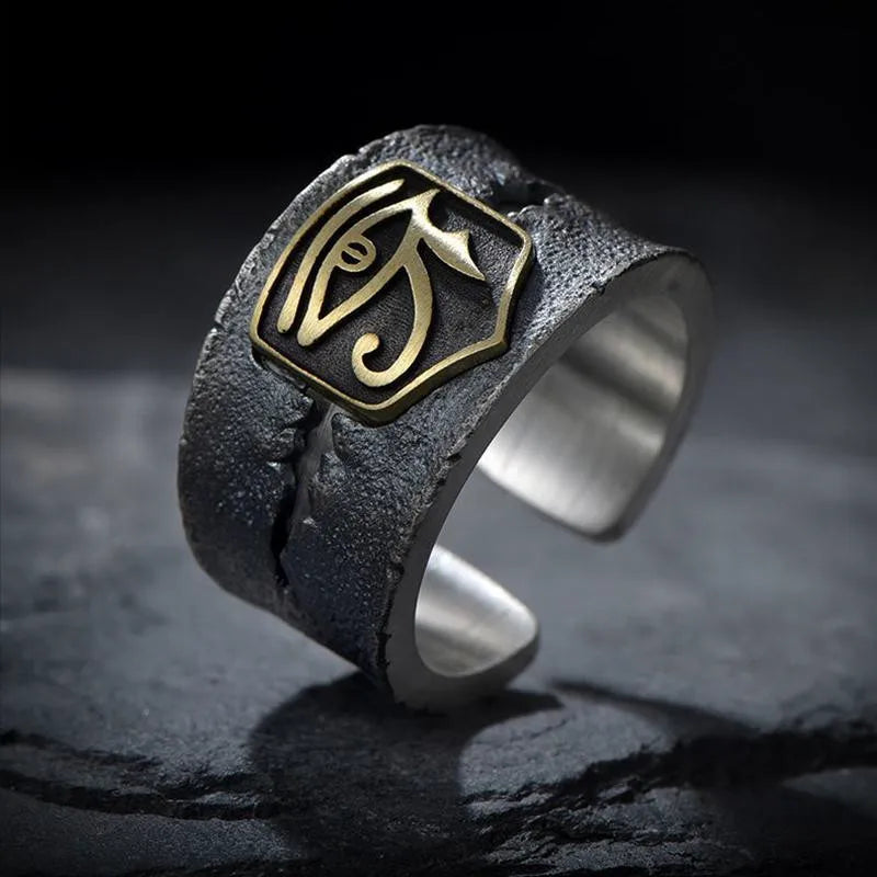 Vintage Punk Adjustable Ring – Eagle Tiger Snake Charm