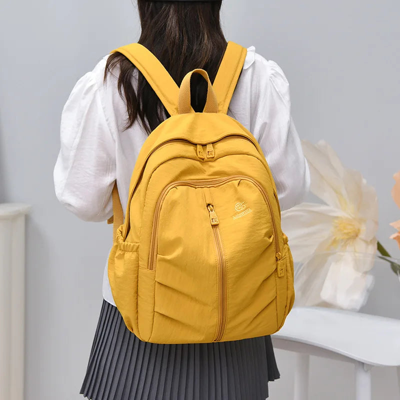 Women's Waterproof Nylon Backpack – Large Capacity Travel Bag