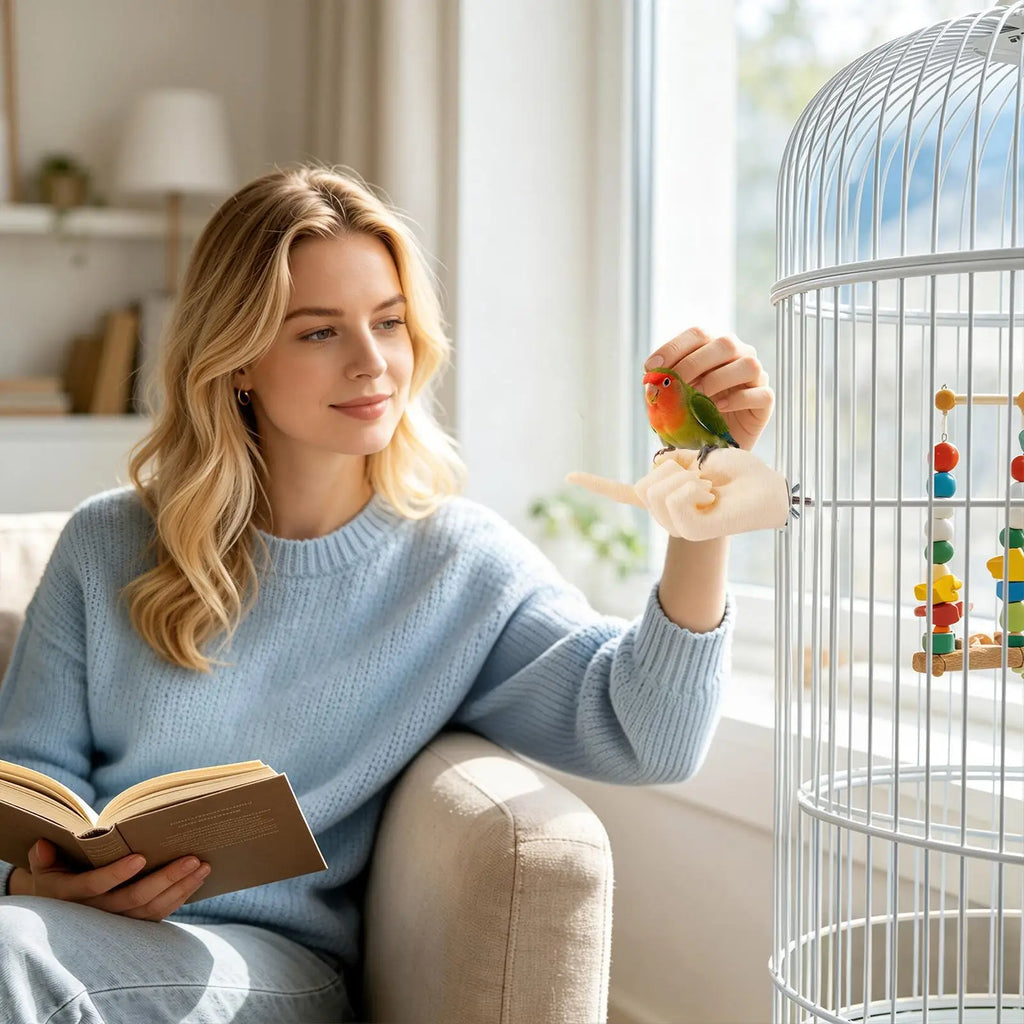 Hand-Shaped Bird Perch Stand – Bite Resistant Parrot Training Bird Perch Stand Nixie