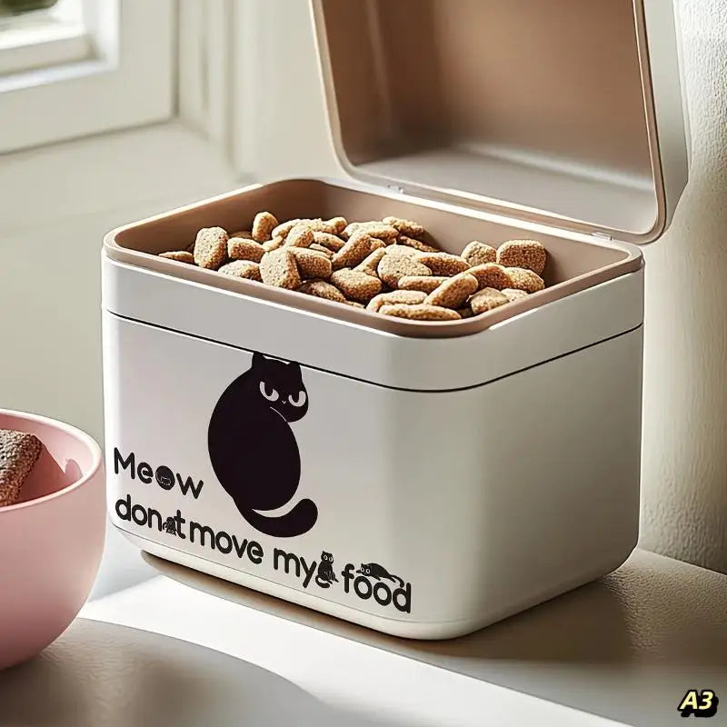 Waterproof Cat & Dog Food Container Stickers – PVC Decals Pet Decor Sticker Nixie A3