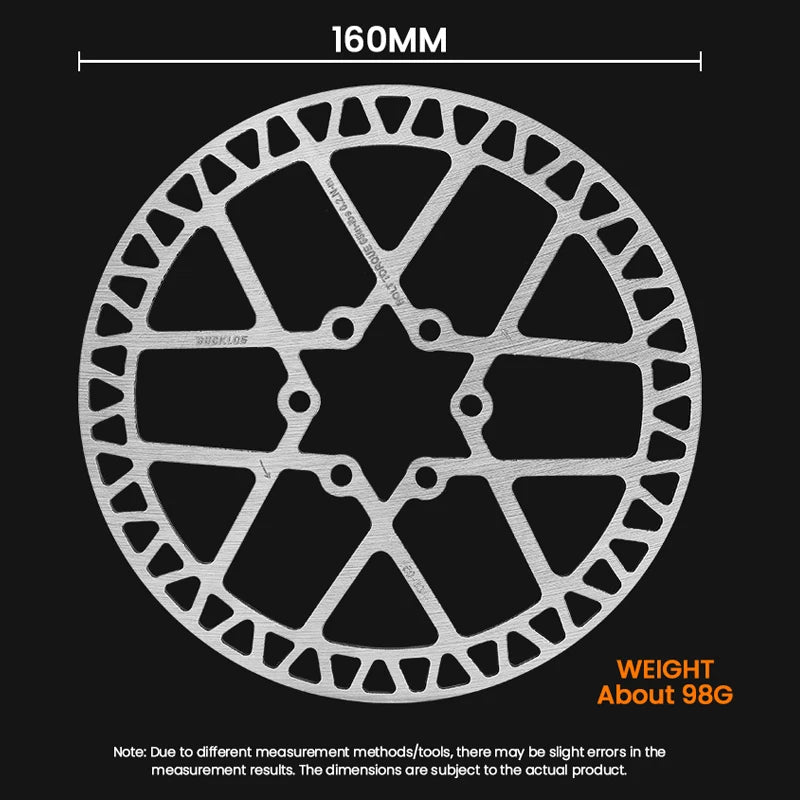 BUCKLOS 160mm 6-Bolt Ultralight MTB Bike Brake Rotor Disc Bike Brake Rotor Nixie