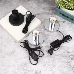 Retro E27 Metal Table Lamp Base – Industrial Desktop Night Light Table Lamp Base Nixie