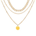 2PCS Gold & Silver Multi-Layer Dot Chain Necklace Set