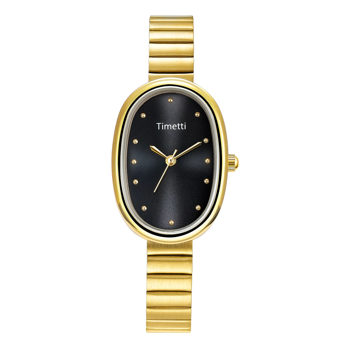 Timetti Women's Oval Quartz Watch – Elegant Daily Timepiece