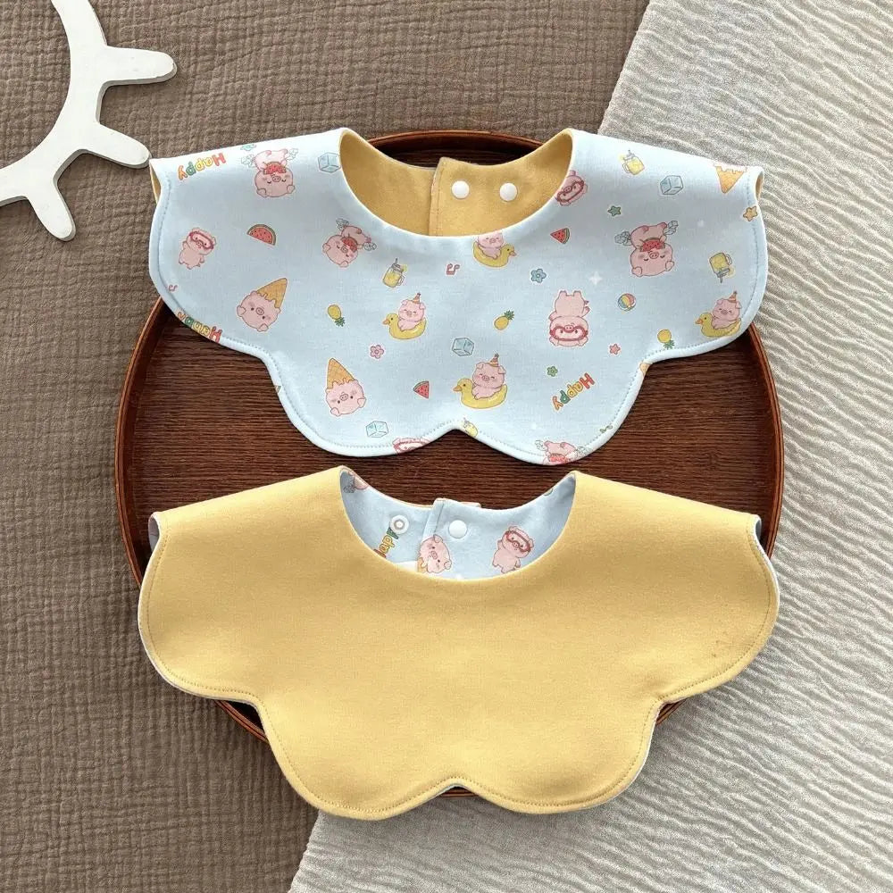 Nixie Reversible Baby Bib | Soft Cotton, Snap, Antibacterial Baby Drool Bib Nixie