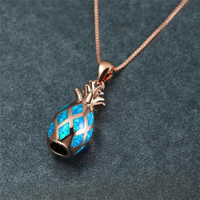 Opal Pineapple Pendant Necklace – Mood Tracker | Nixie Pendant Necklace Nixie