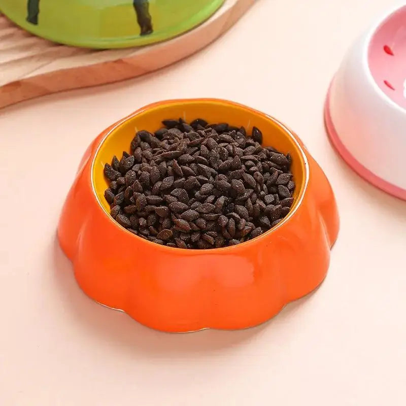 Cute Fruit Shape Ceramic Cat & Small Dog Bowl – 4 Designs Ceramic Pet Bowl Nixie