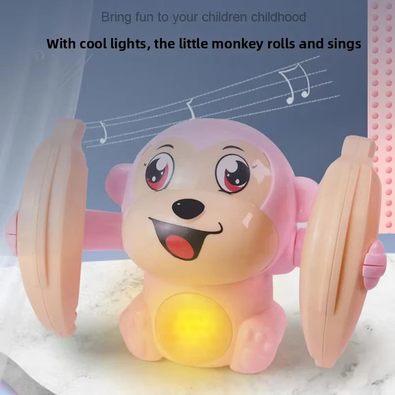 Electric Rolling Tumbling Monkey Toy with Lights & Music Electronic Kids Toy Nixie