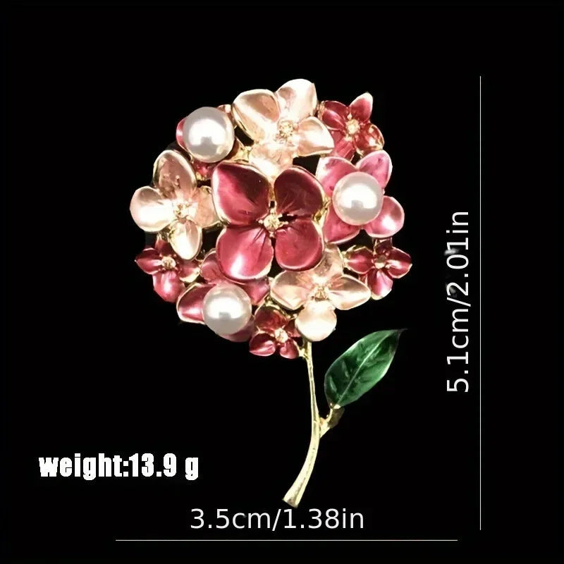 Red Flower Bud Brooch – Glass & Zinc Alloy Fashion Pin Fashion Brooch Pin Nixie