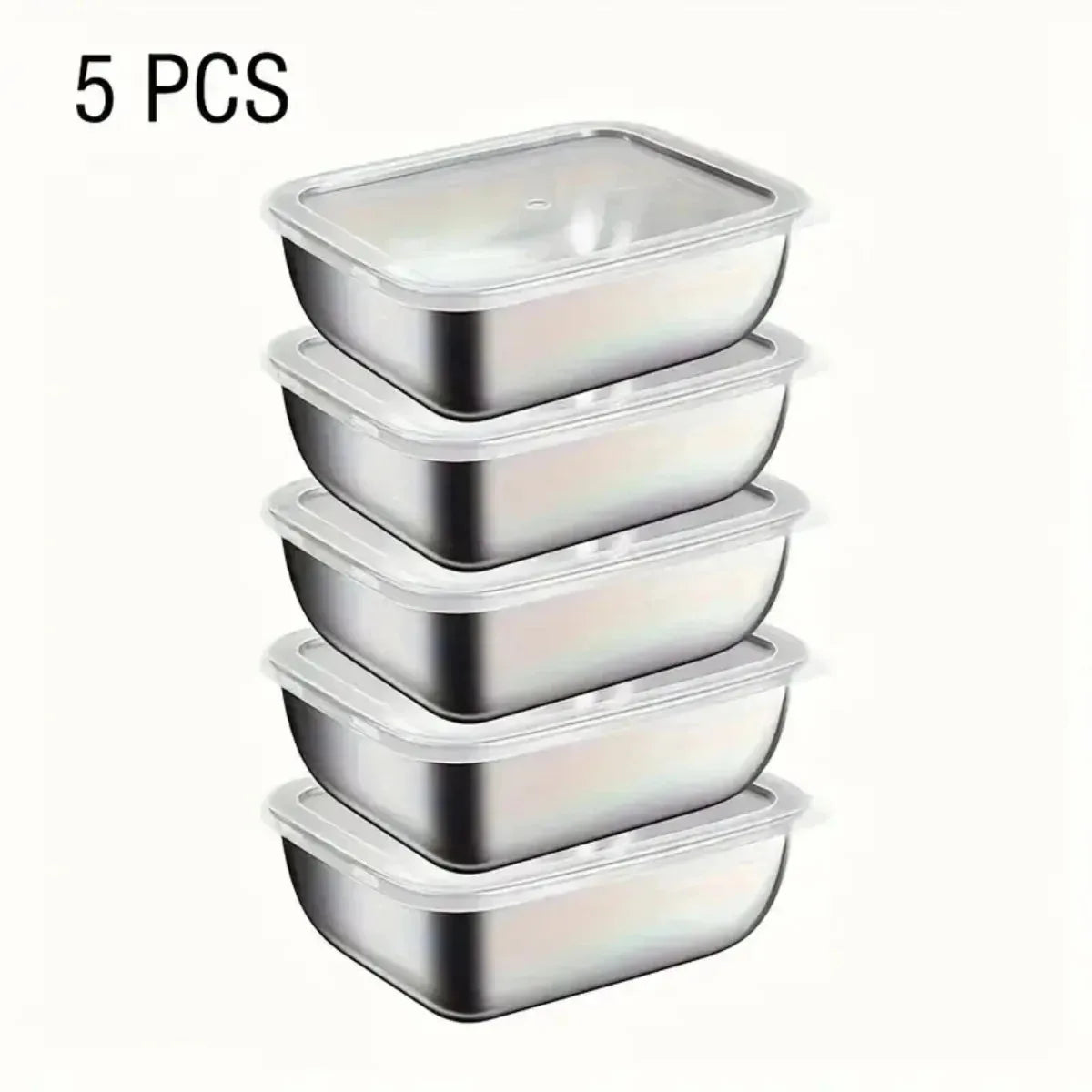 5-Piece Stainless Steel Food Storage Containers with Lids Food Storage Containers Nixie