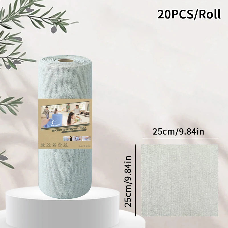 Microfiber Tear-Off Cleaning Cloth Roll – Reusable Dish Towels
