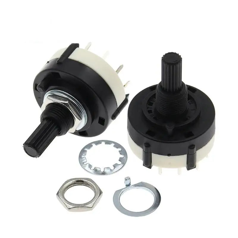 RS26 Rotary Band Selector Switch 1-4 Pole 3-12 Position PCB Mount Rotary Selector Switch Nixie