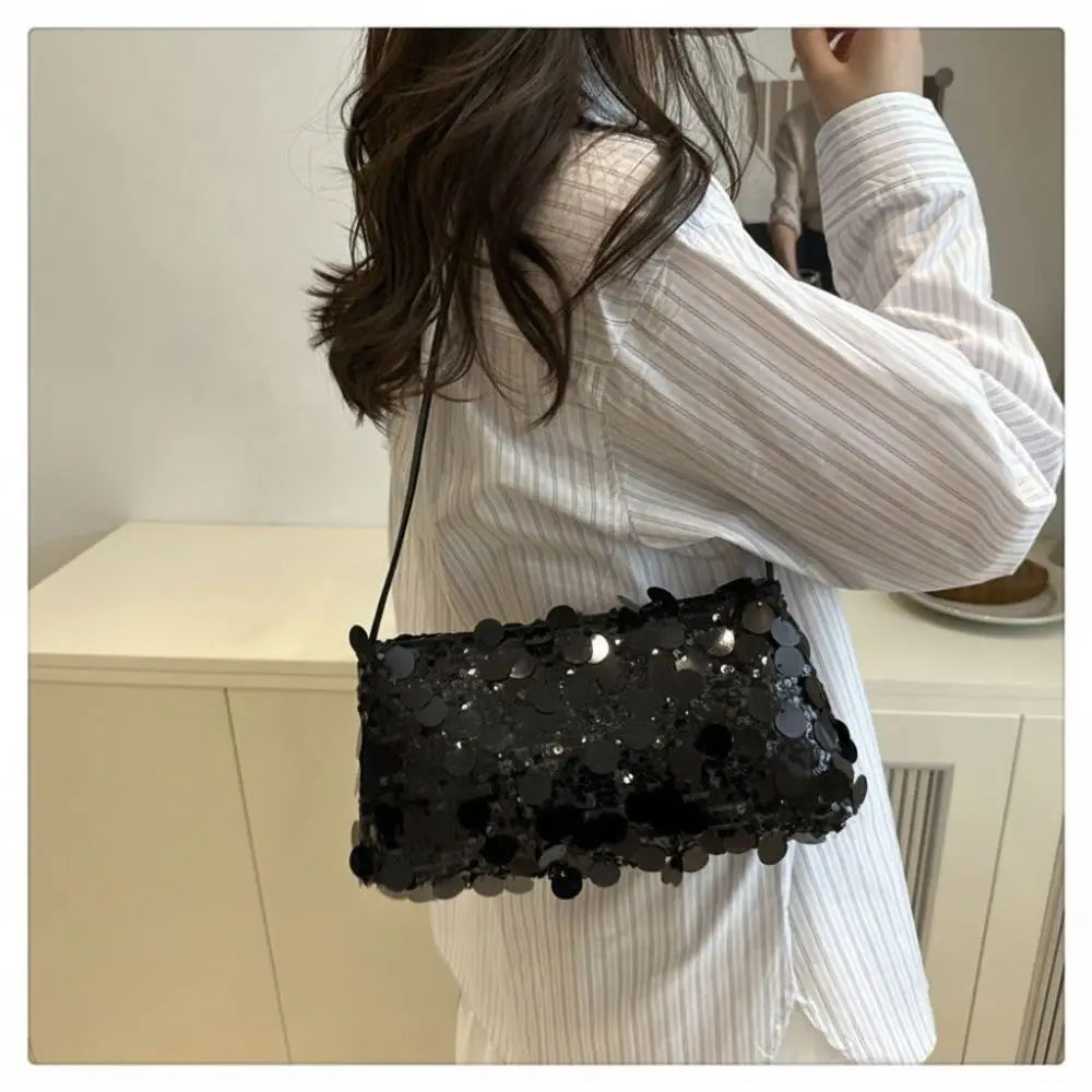 Women's Sequin Shoulder Tote Bag – Large Capacity Evening Bag Sequin Shoulder Tote Nixie