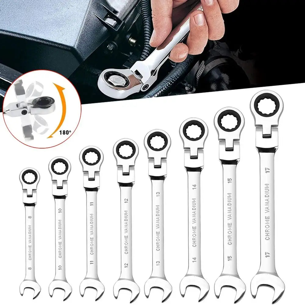 Dual Head 72-Tooth Ratchet Wrench Quick Release 6–22mm CR-V Ratchet Wrench Nixie