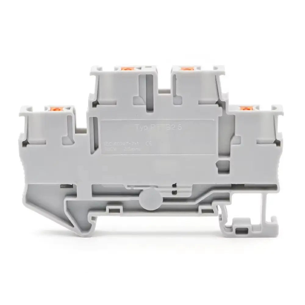 4Pcs PTTB-2.5 Double Layer Spring Terminal Block | DIN Rail