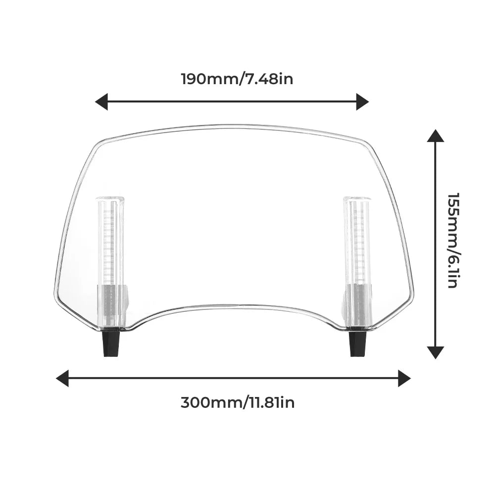 Universal Motorcycle Windshield – Adjustable Windscreen for BMW Yamaha Honda Motorcycle Windscreen Nixie