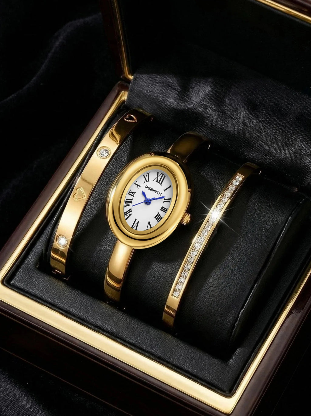 REBIRTH 3-Piece Watch & Jewelry Set – Casual Fashion Watch Jewelry Set Nixie