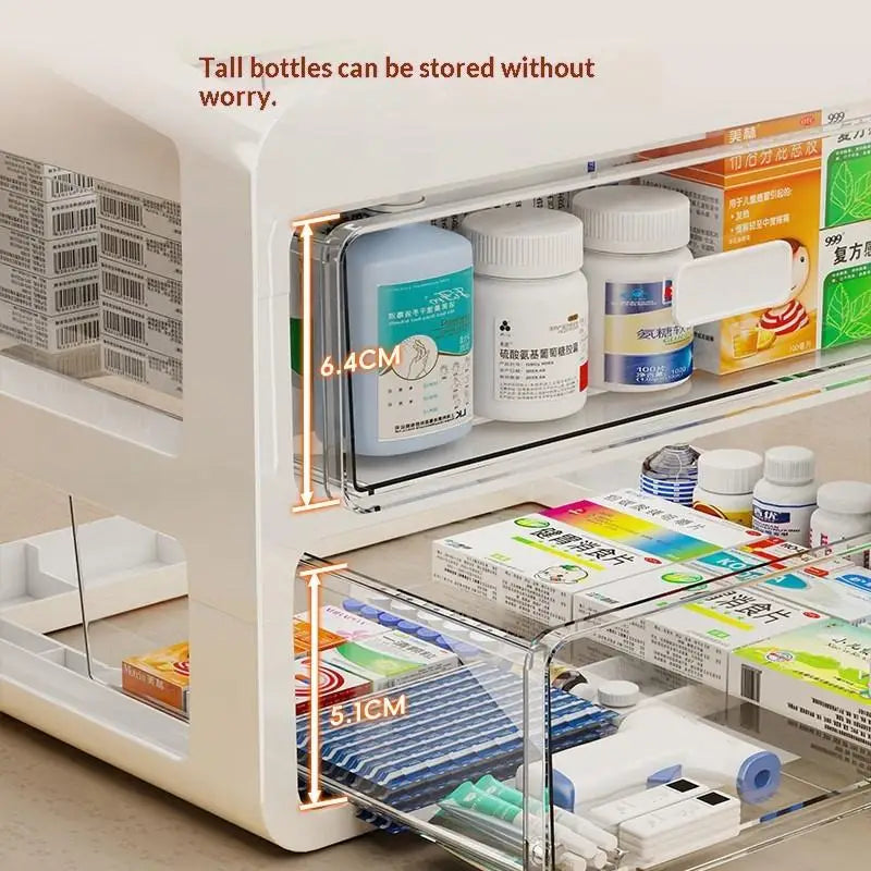 Multi-Layer Drawer Medicine Storage Box | Large Capacity Drawer Storage Organizer Nixie