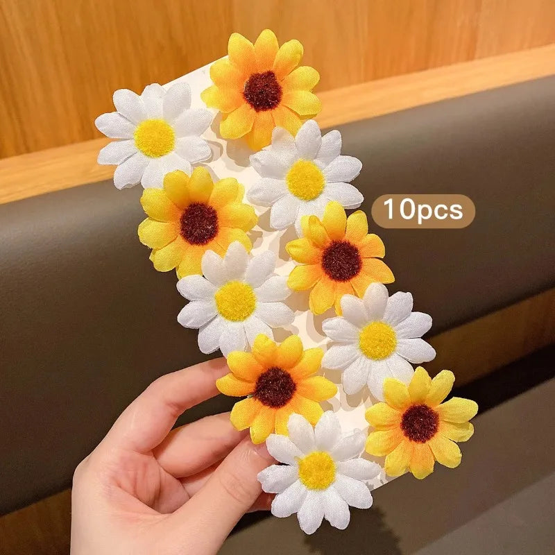 10 Pcs Sunflower Hair Clips Cute Floral Hairpins for Women Floral Hair Clips Nixie